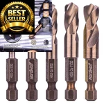 Nordwolf 5-PIECE M35 Cobalt Stubby Drill Bit Set For 5/32" To 3/8" (5 Pcs). Fixed Price $42.74.