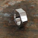 Silver Hex Nut Ring Shaped Geometry 925 Sterling Unisex. Fixed Price $18.74.