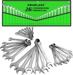 Swanlake Garden Tools 26-PIECE Combination Wrench Set With Roll-up Pouch, Sae 1/. Fixed Price $52.83.