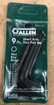 Allen 56122 Short Arm Hex Key Set 9 Pcs 5/64-1/4". Fixed Price $8.99.
