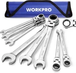 Workpro 8-PIECE Flex-head Ratcheting Combination Wrench Set, Metric 8-17MM, 72-T. Fixed Price $70.19.