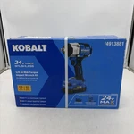 New Kobalt 4913881 24V Brushless 1/2" Mid Torque Impact Wrench Battery & Charger. Fixed Price $171.00.