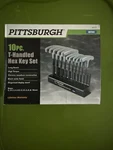 Pittsburgh 10PC T-handled Hex Key Set With Stand -metric- Item #62172. Fixed Price $20.00.