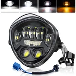 Ledmircy 7" Round Headlight Hi/lo Beam Black Motorcycle Universal 12V. Fixed Price $69.99.