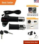Ergonomic Electric Bicycle Throttle Grip With Smooth Twist & Lcd Power Indicator. Fixed Price $30.99.