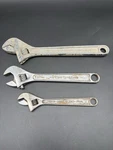 Vintage Adjustable Wrenches Lot 3 Pc Crescent Craftsman Diamond Calk 8-12" Usa. Fixed Price $44.99.