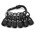 Elead 6-PIECE Bit Key Chain, 1/4 Inch Black Hex Shank Holders. Fixed Price $20.80.