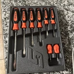 Snap-on Tools Usa 8PC Screwdriver Set Orange Soft Instinct Grip Handle SGDX80BO. Fixed Price $180.00.