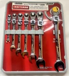 Craftsman 7 Piece Locking Flex Ratcheting Metric Wrench Set #42401. Fixed Price $187.15.
