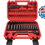 Sedy 64-PIECE 1/4 Impact Socket Wrench Driver-bits Set Cr-v Metricsae. Fixed Price $53.33.