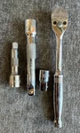Great Neck 28000 3/8" Drive Ratchet Set Lot Extensions Adapter 4PC. Fixed Price $20.00.