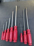Rare 8PC Red Craftsman Usa Screwdriver Set 41418 Most New Cabinet Tip 41053. Fixed Price $79.69.