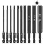 Ldexin 10PCS Hex Head Allen Wrench Drill Bit Set S2 Steel Magnetic 1/4" Shank 2". Fixed Price $12.13.