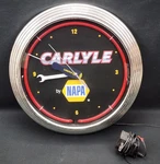 Rare Napa Auto Parts & Carlyle Tools Wrench Wall Clock With Red Neon Light. Fixed Price $79.99.