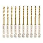 1/8" Hex Shank Drill Bits 10PCS Premium 4341 Hss Titanium Impact. Fixed Price $19.69.