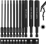 11PCS Allen Wrench Drill Bit Set 1.5MM-12MM, 1/4" Hex Shank Long Metric He.... Fixed Price $25.36.