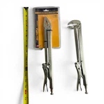 Olympia Tools 15 Long Reach Locking Pliers Lot Set Straight Curved, 2 Pcs. Fixed Price $30.57.