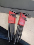 Lot Of 2 Bondhus 10999 BLX9M 9-PIECES Metric Ball End Hex Wrench Set 1.5-10MM. Fixed Price $19.95.
