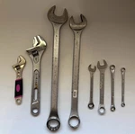 Kobalt 7PC Mixed Wrench Set Adjustable & Combination Steel 10IN Metric/std. Fixed Price $14.50.