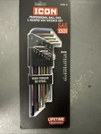 New Icon Professional Ball End L-shaped Hex Wrench Sae Set 13PC Color Code 57926. Fixed Price $35.00.