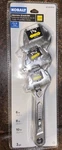 Kobalt 3 Piece Chrome Adjustable Wrench Set 6 8 10 Inch Extra Wide Jaw. Fixed Price $29.00.