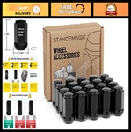 20PCS Black Bulge Lug Nuts 9/16-18 Thread Conical Tapered Acorn Seat 1.8" Lo. Fixed Price $34.19.