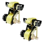 Ladder Rack Ratchet Straps W/ J-hook 1.5" X 7.5' Yellow For 2" Round Tube Mount. Fixed Price $35.99.
