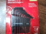 Husky 10-PIECE Sae Short Arm Hex Key Set 1000009928 Open Box. Fixed Price $6.99.