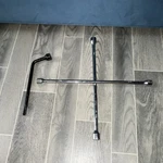 Piece Lug Wrench Set Heavy Duty Tire Iron Cross & L-shaped Wheel Nut Tools. Fixed Price $15.00.