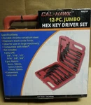 Jumbo Allen Wrench Set Extra Large Automotive Hex Key Sae And Metric 12 Pc. Fixed Price $51.29.