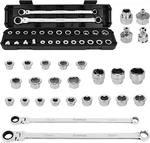 Duratech 27PCS Extra Long Flex Head Ratcheting Wrench Set Double Box End 8-22MM. Fixed Price $78.99.