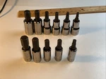 Craftsman 11PC Hex Bit Sockets, 1/4 Dr. 3/16-3/8, 5/32-3/8IN. Usa. Fixed Price $24.00.