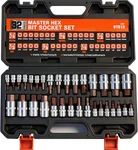 High Torque Master Hex Bit Socket Set, 32-PIECE Sae & Metric Allen. Fixed Price $136.39.