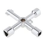 Origlam 4-WAY Multi-functional Utilities Key Tool For Electric, Water, Silver. Fixed Price $8.42.